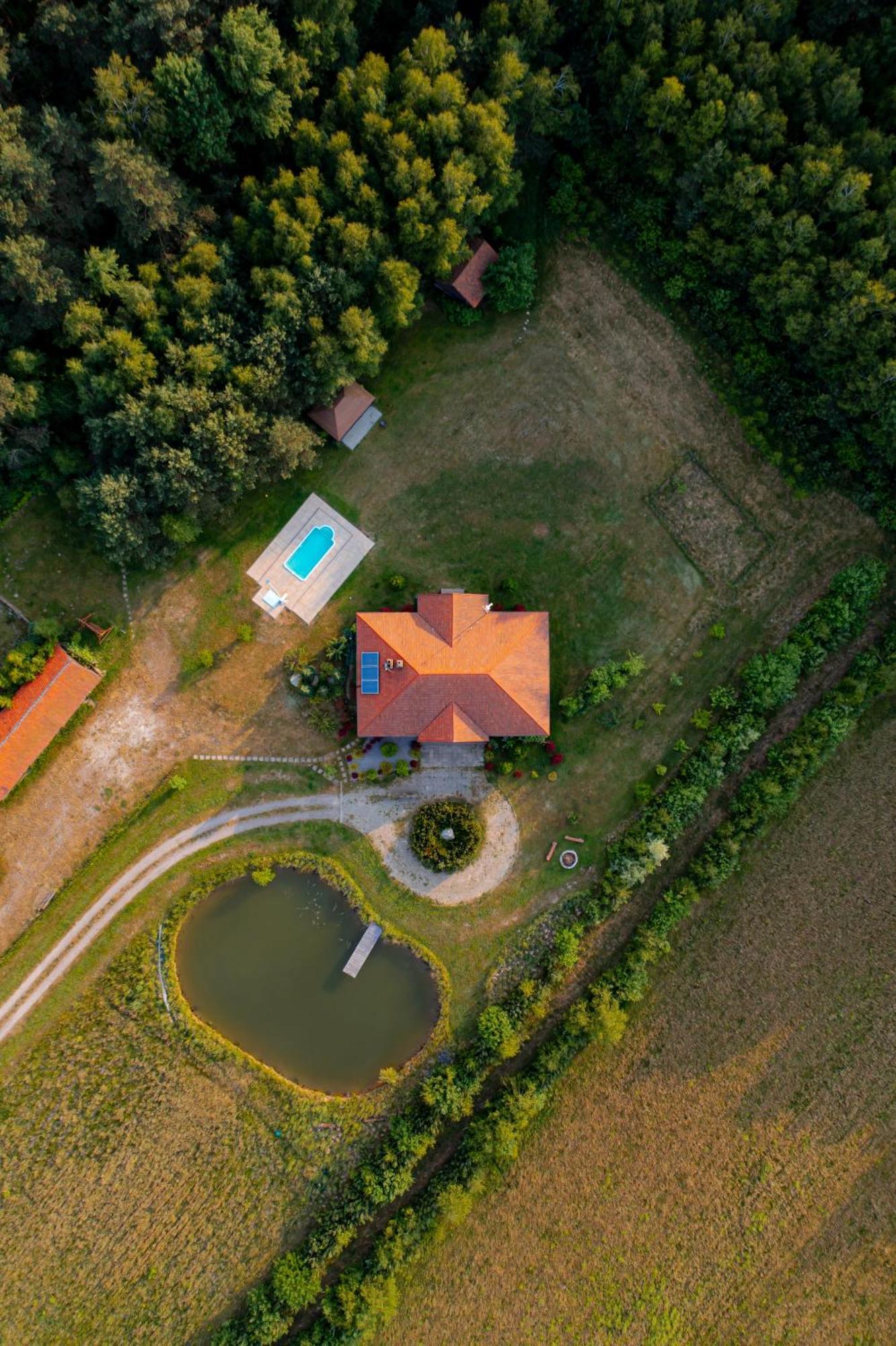 Dworek Ogrodniki, Caloroczny Dom Na Wylacznosc, Basen, Sauna, Las, Staw Rybny, Altana Grillowa, Ognisko, Pianino, Kominek, Piec Chlebowy, Duza Ogrodzona Posesja Tuczna Екстериор снимка