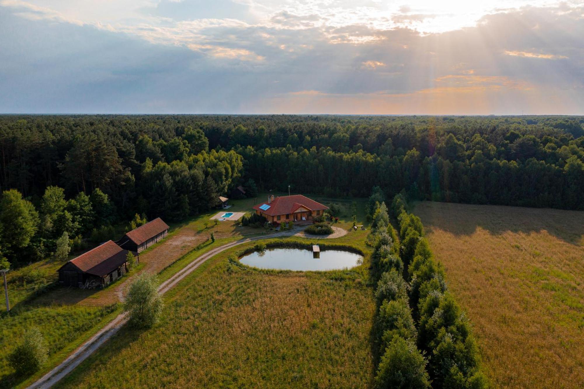 Dworek Ogrodniki, Caloroczny Dom Na Wylacznosc, Basen, Sauna, Las, Staw Rybny, Altana Grillowa, Ognisko, Pianino, Kominek, Piec Chlebowy, Duza Ogrodzona Posesja Tuczna Екстериор снимка